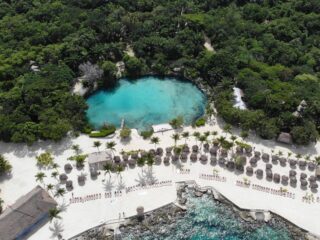 Aerial view of cozumel