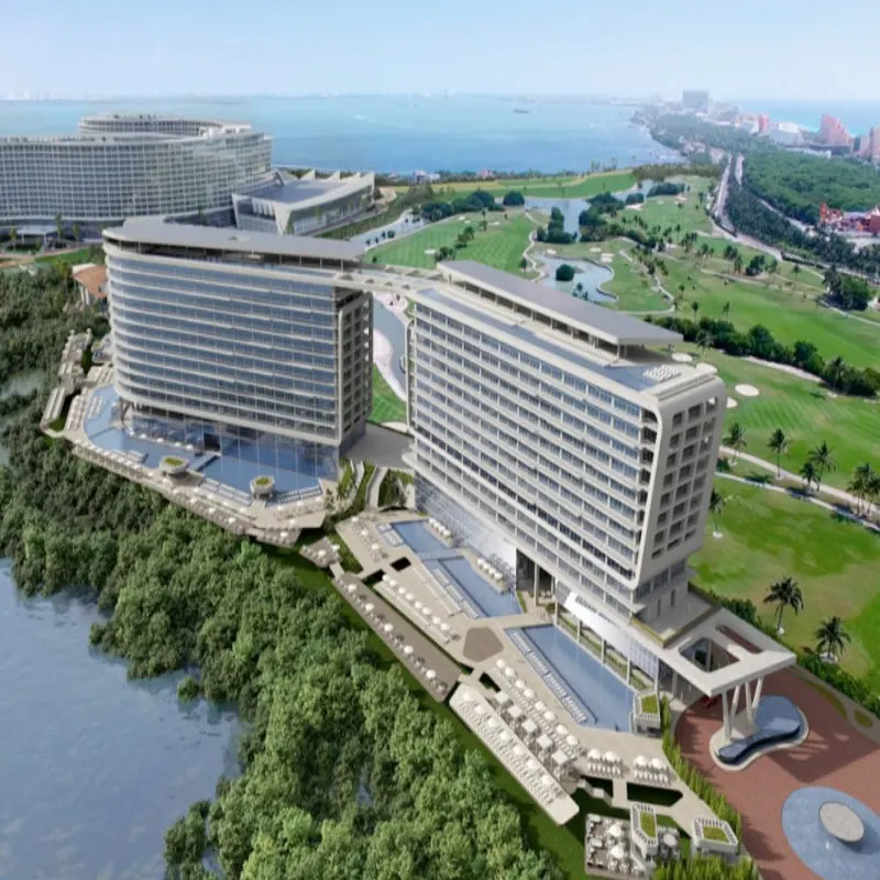 Rendering of Hyatt Vivid Grand Island and Dreams Grand Island.