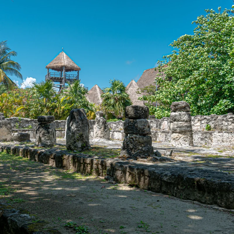 The Archeological site of Maya Ruins, San Miguelito in Cancun