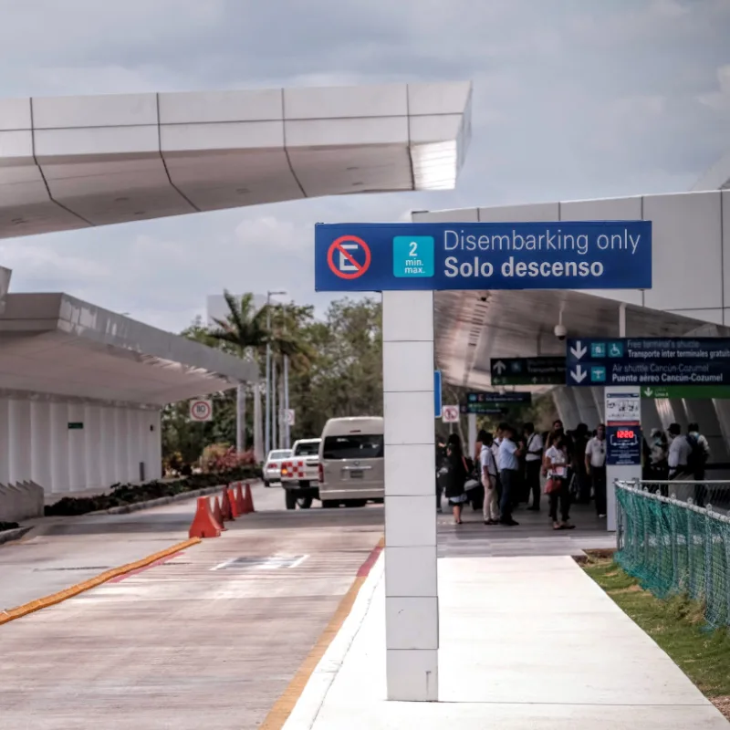 Taxi Pickup Area at Cancun International Airport