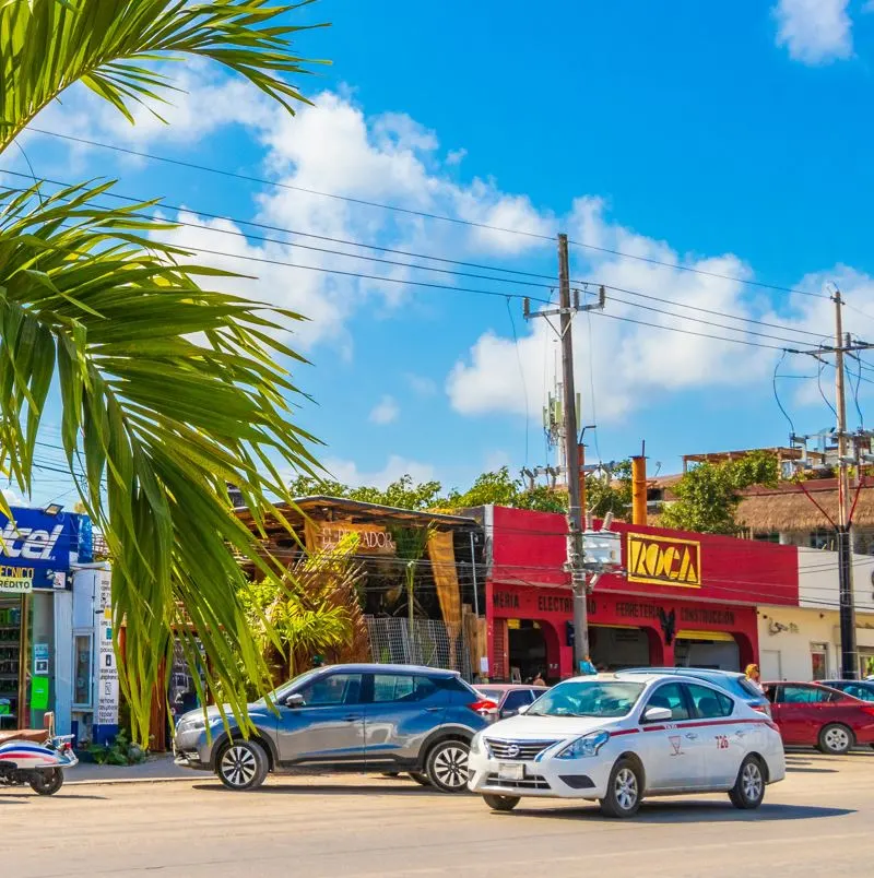 A taxi downtown Tulum