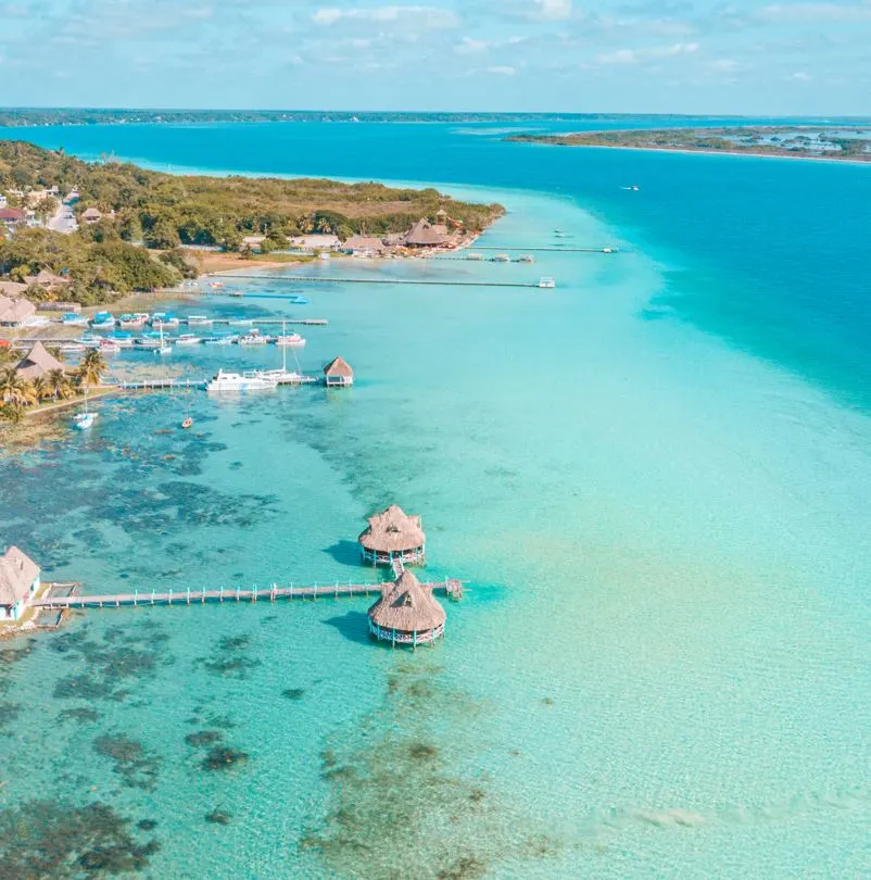 Aerial View of Bacalar, Mexico