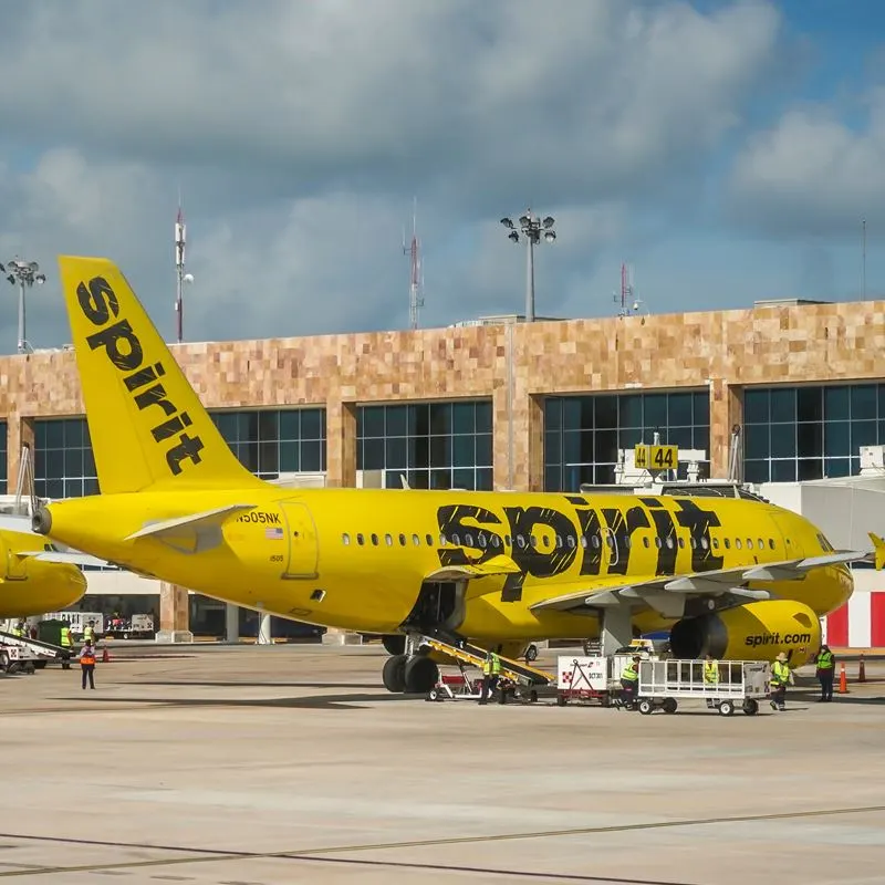 Airplane at Cancun airport