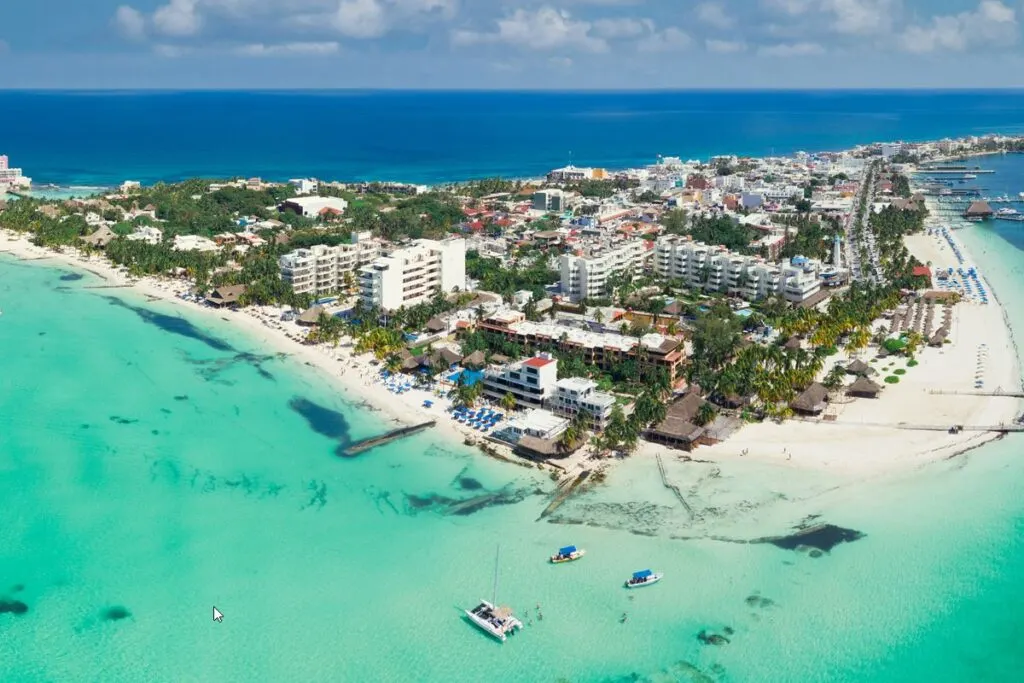 Isla Mujeres aerial view
