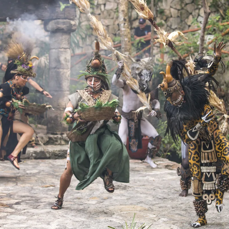 A local performance in a Mexican Caribbean tour 