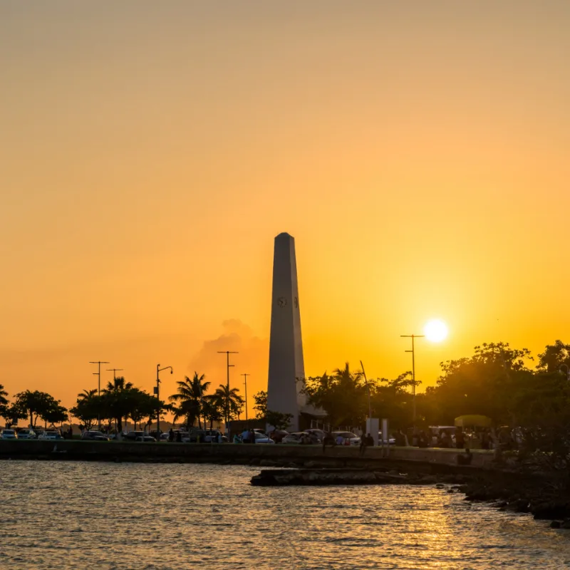 Beautiful Sunset in Chetumal, Mexico