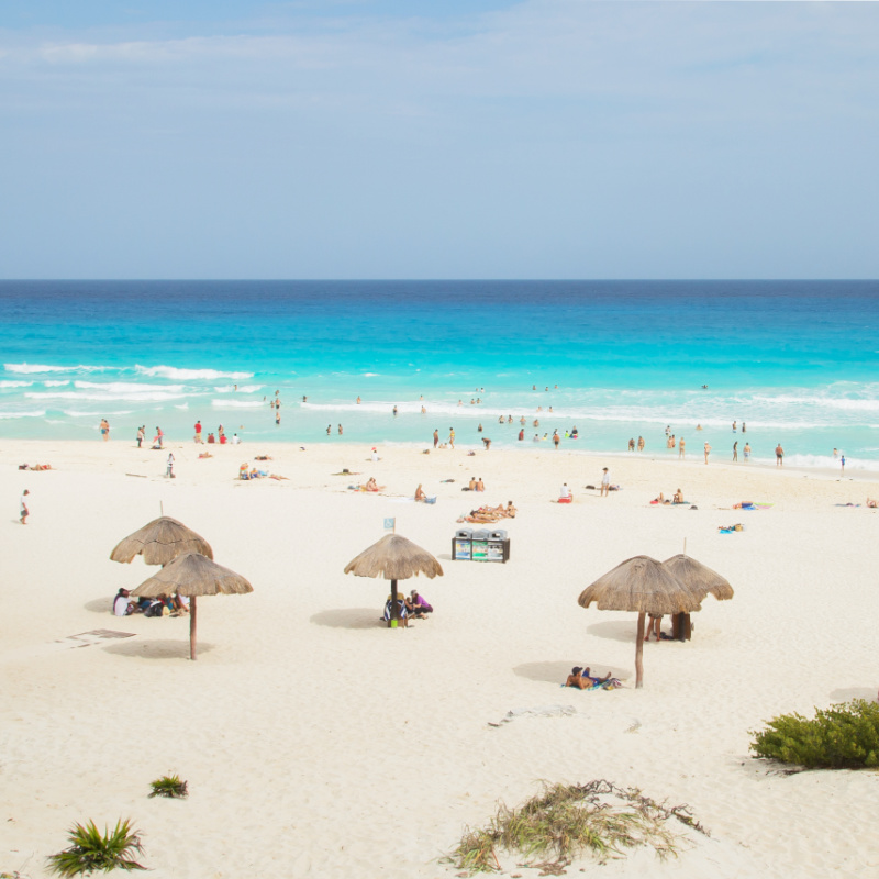 Playa Delfines, Also Known As Dolphin Beach, in Cancun, Mexico