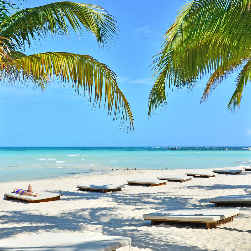 The Island of Isla Mujeres Near Cancun, Mexico