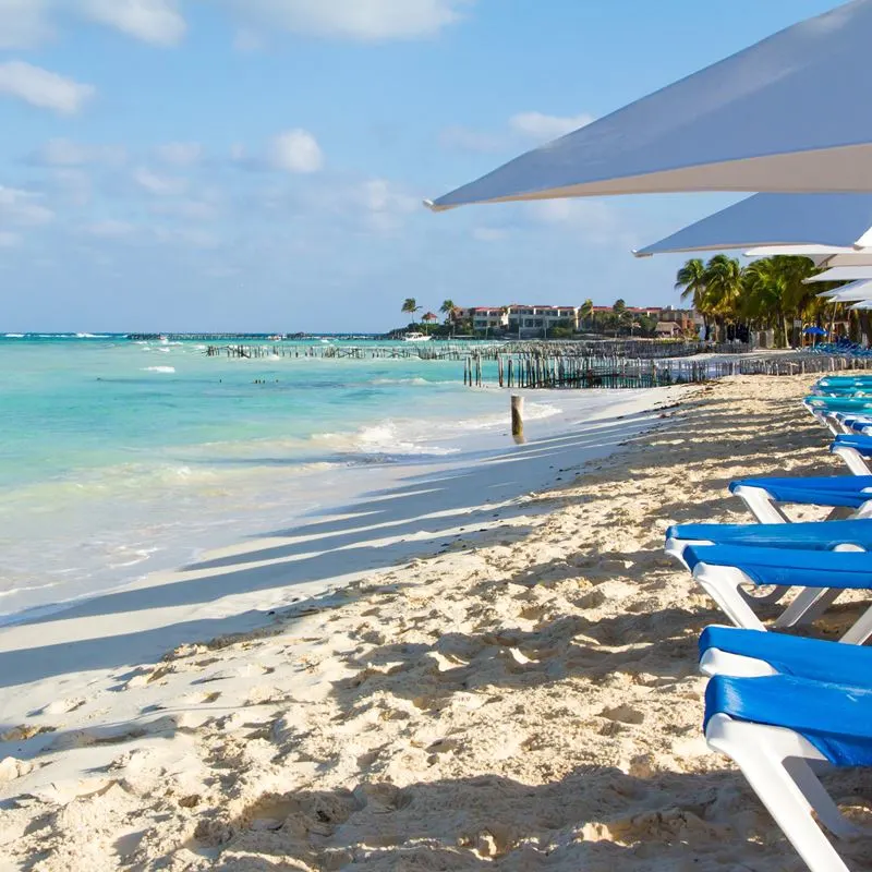 Beach in Isla Mujeres With No Sargassum