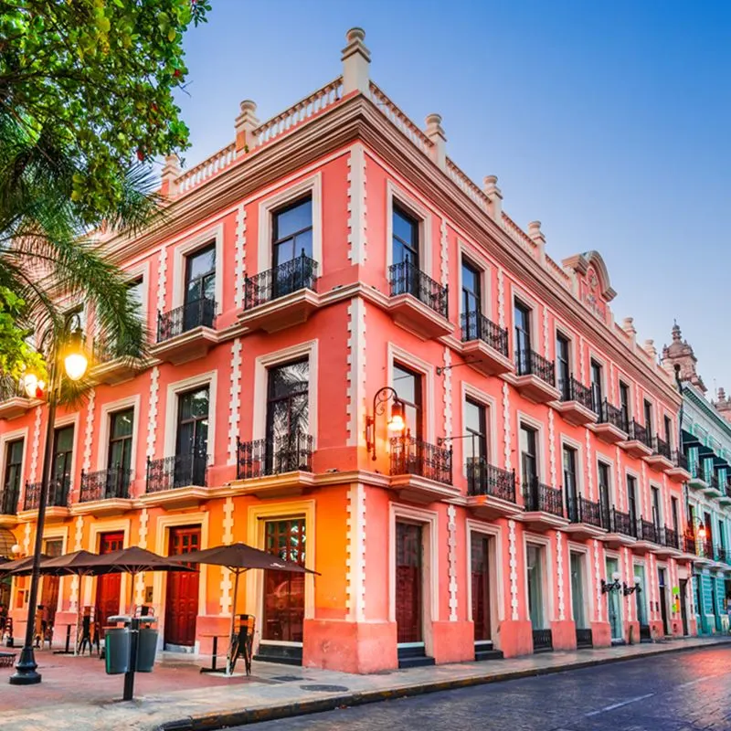 Beautiful Architecture in Downtown Merida, Mexico