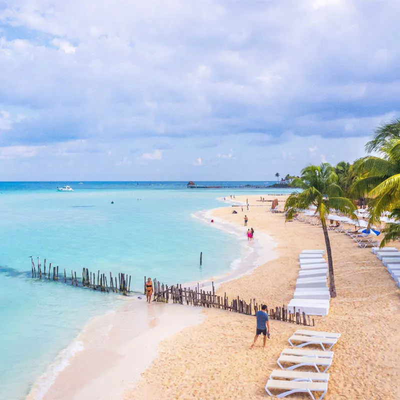 Beautiful White Sand Beach in Isla Mujeres