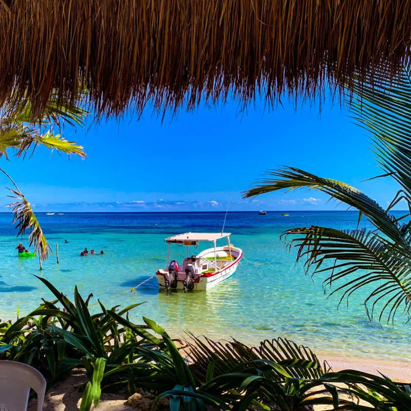 A view of the Caribbean sea in mahahual