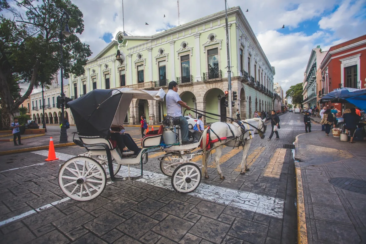 Aspects of downtown Merida city one of the cIty where the train maya will pass, Merida ,Yucatan, Mexico.