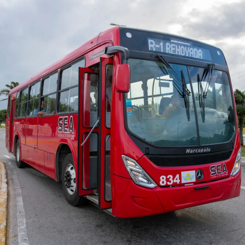 Public Transport Bus in Cancun, Mexico