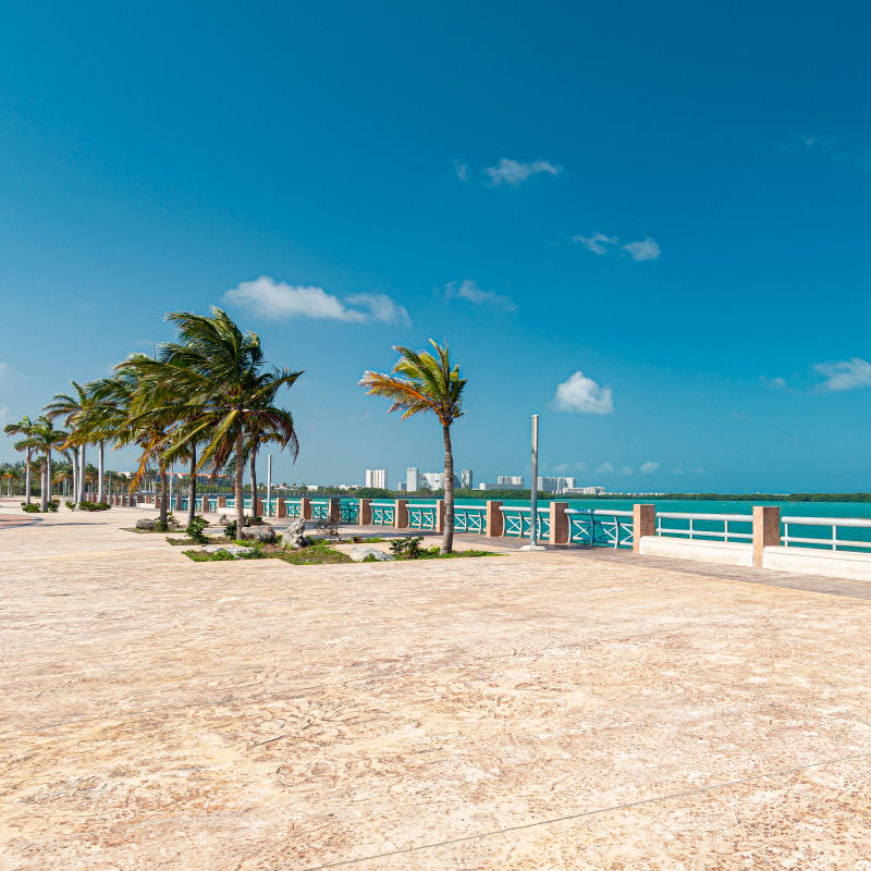 Tajamar Boardwalk in Cancun, Mexico