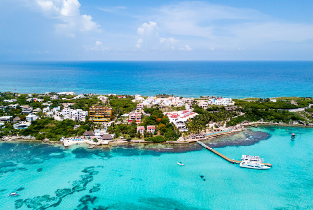 The Island of Isla Mujeres Off of the Coast of Cancun, Mexico