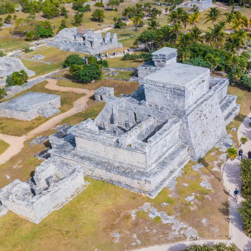 Tulum ruins from the air