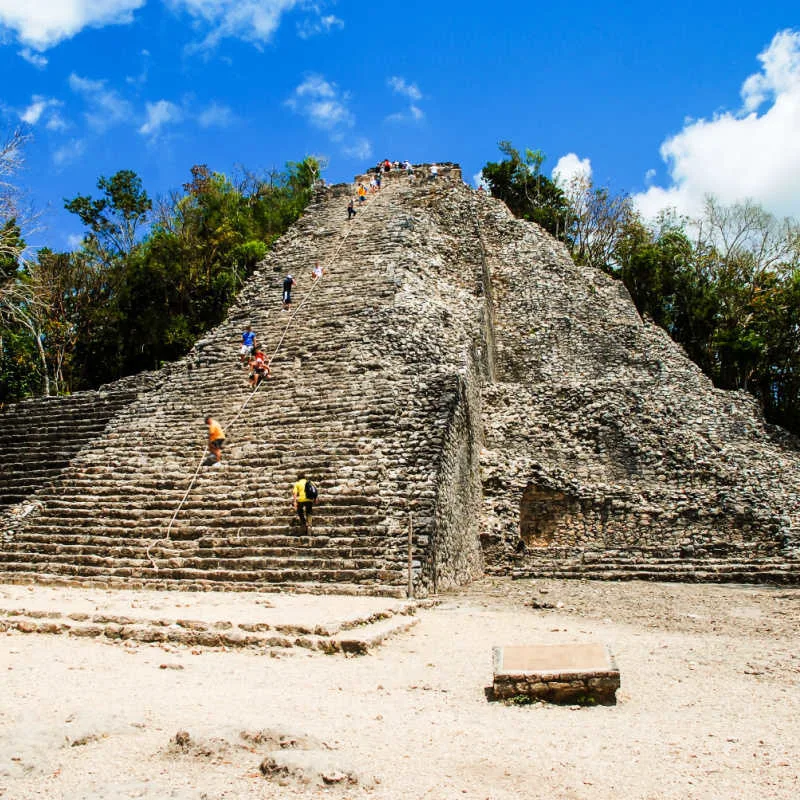 Massive pyramid at the Cobá ruins near Tulum