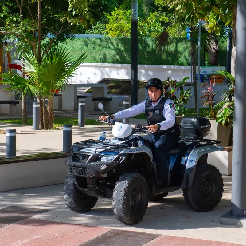 security vehicle with security patrol