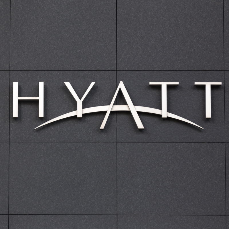 Hyatt Hotel Branding Sign 

