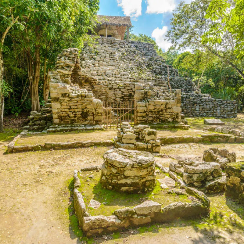 Ancient Mayan city in the Mexican Caribbean