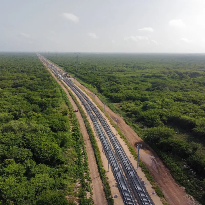 Maya Train Route Running Through the Middle of the Yucatan Jungle