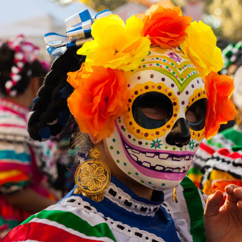 day of the dead performer in Valladolid