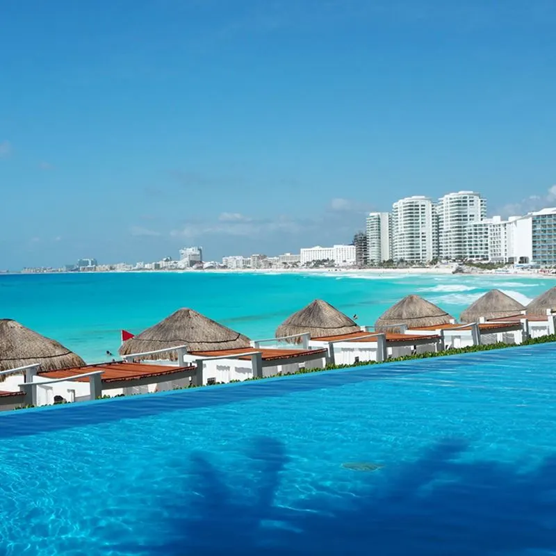 Cancun Hotel Zone view from resort