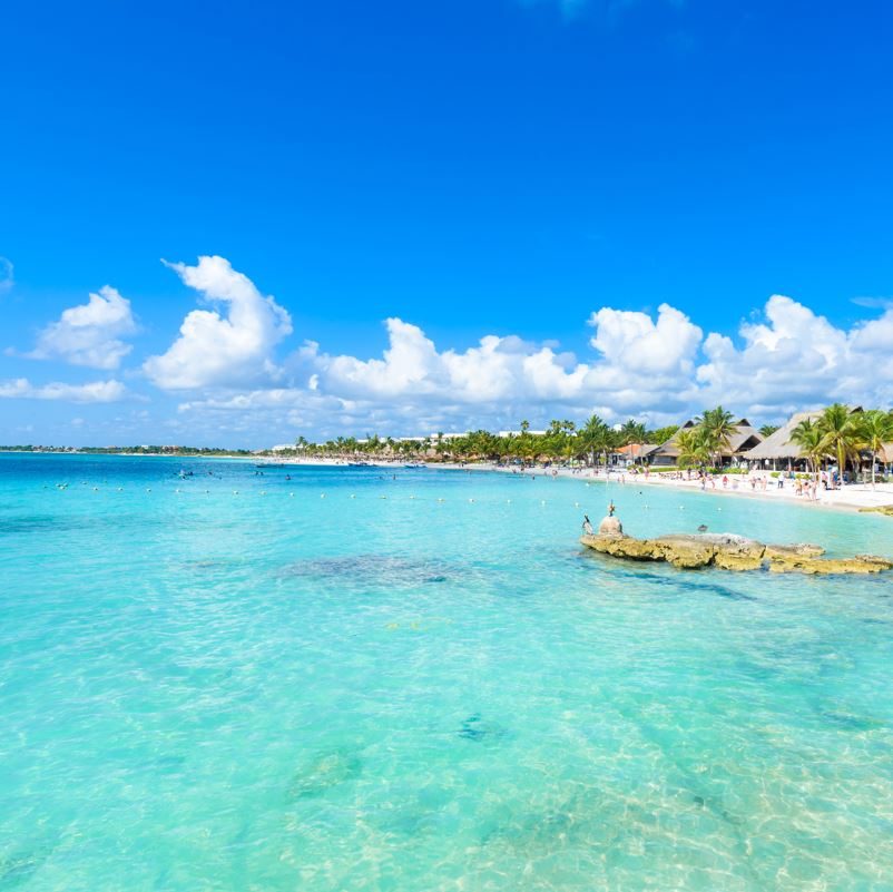 A beach in the Mexican Caribbean
