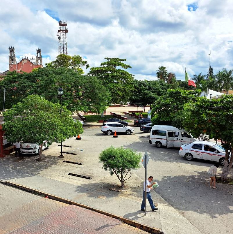The main square in Motul