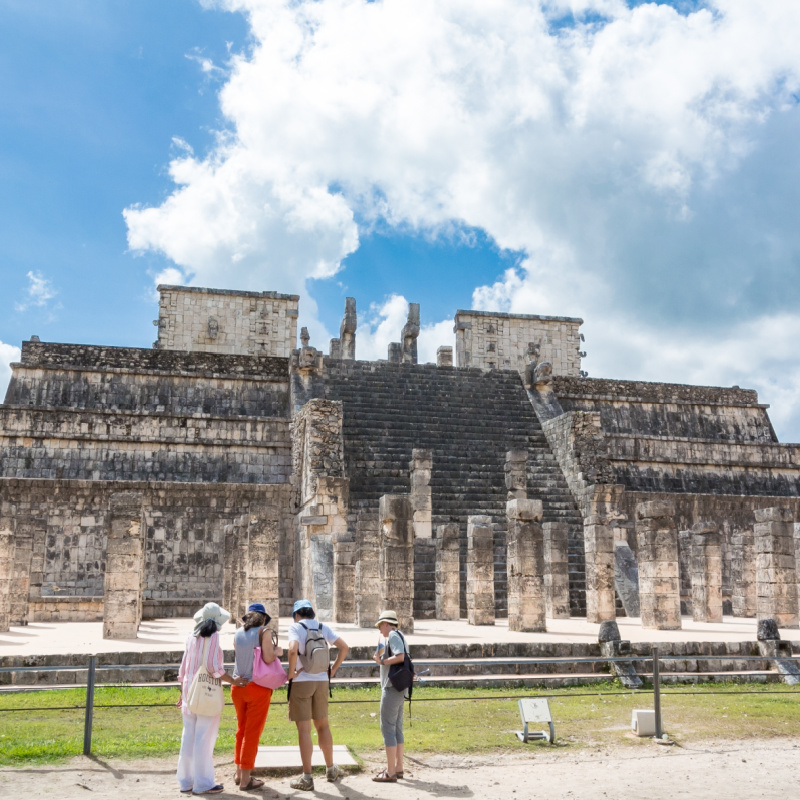 People at Chichen Itza in Mexico