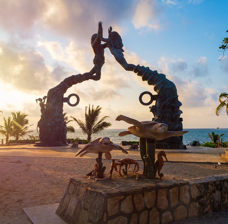 Playa del Carmen sculptures