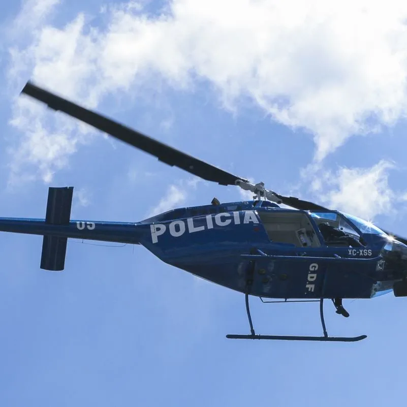 A mexican police helicopter