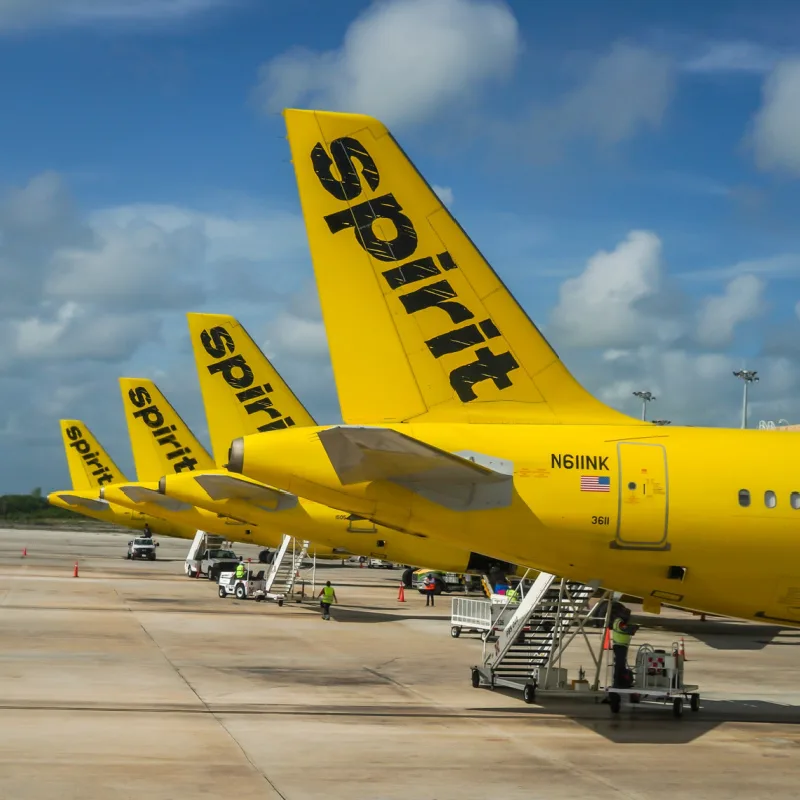 spirit airline fleet in cancun