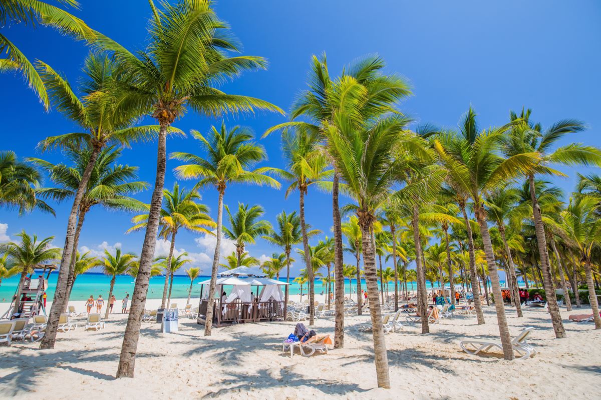View of a beach near Cancun