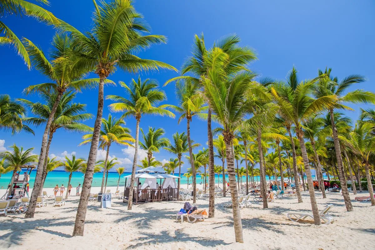 View of a beach near Cancun