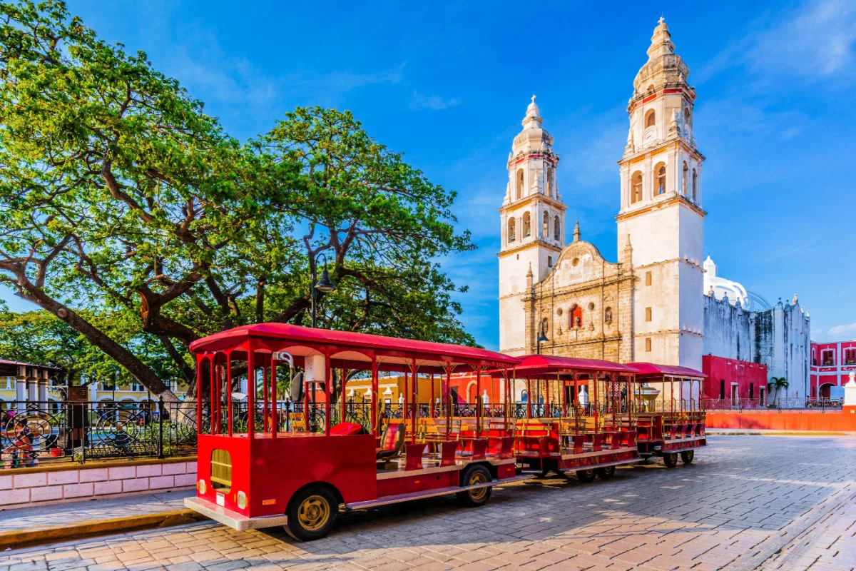 Campeche, Mexico. Independence Plaza in the Old Town