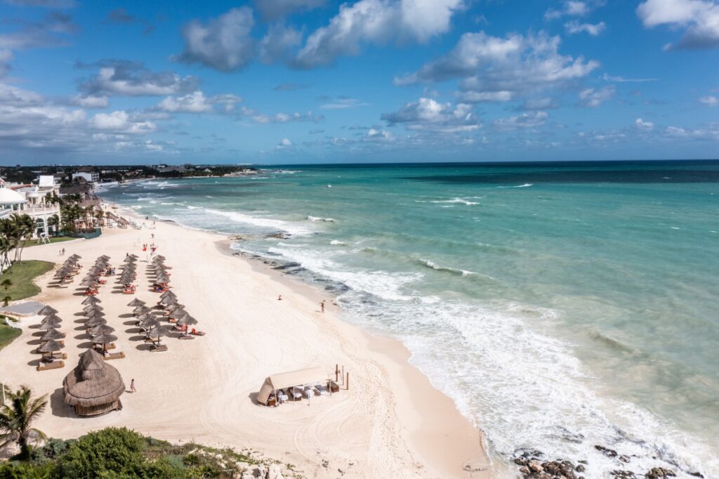 Playa Paraiso, Cancun on Yucatan Peninsula in Mexico