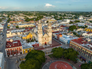 aerial view of Campeche, Mexico