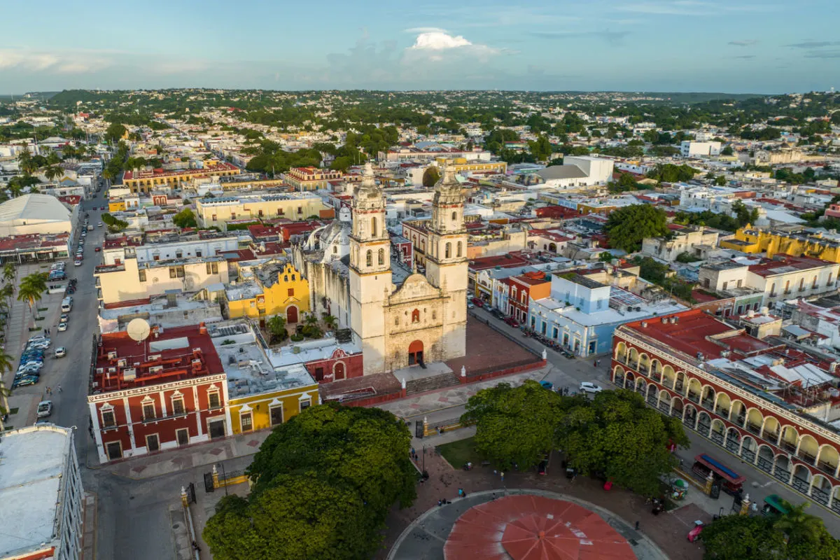 aerial view of Campeche, Mexico