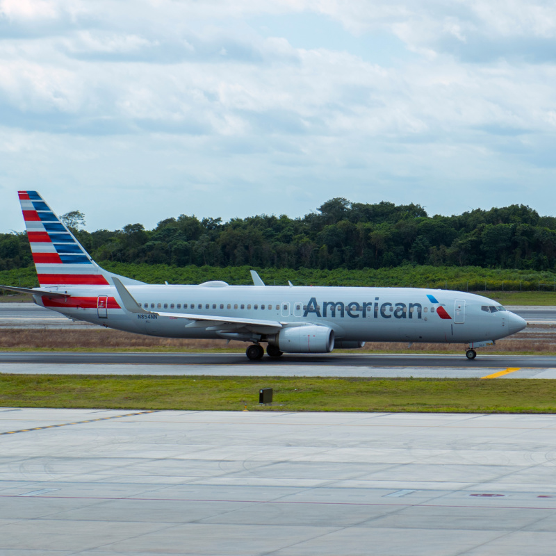 American Airlines Plane at Cancun Airport