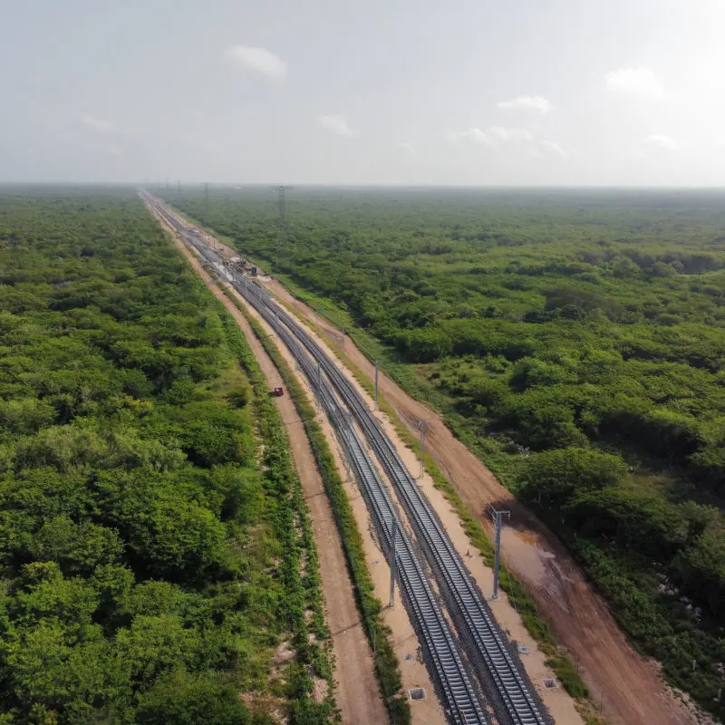 Maya Train Track Running Through the Yucatan Peninsula