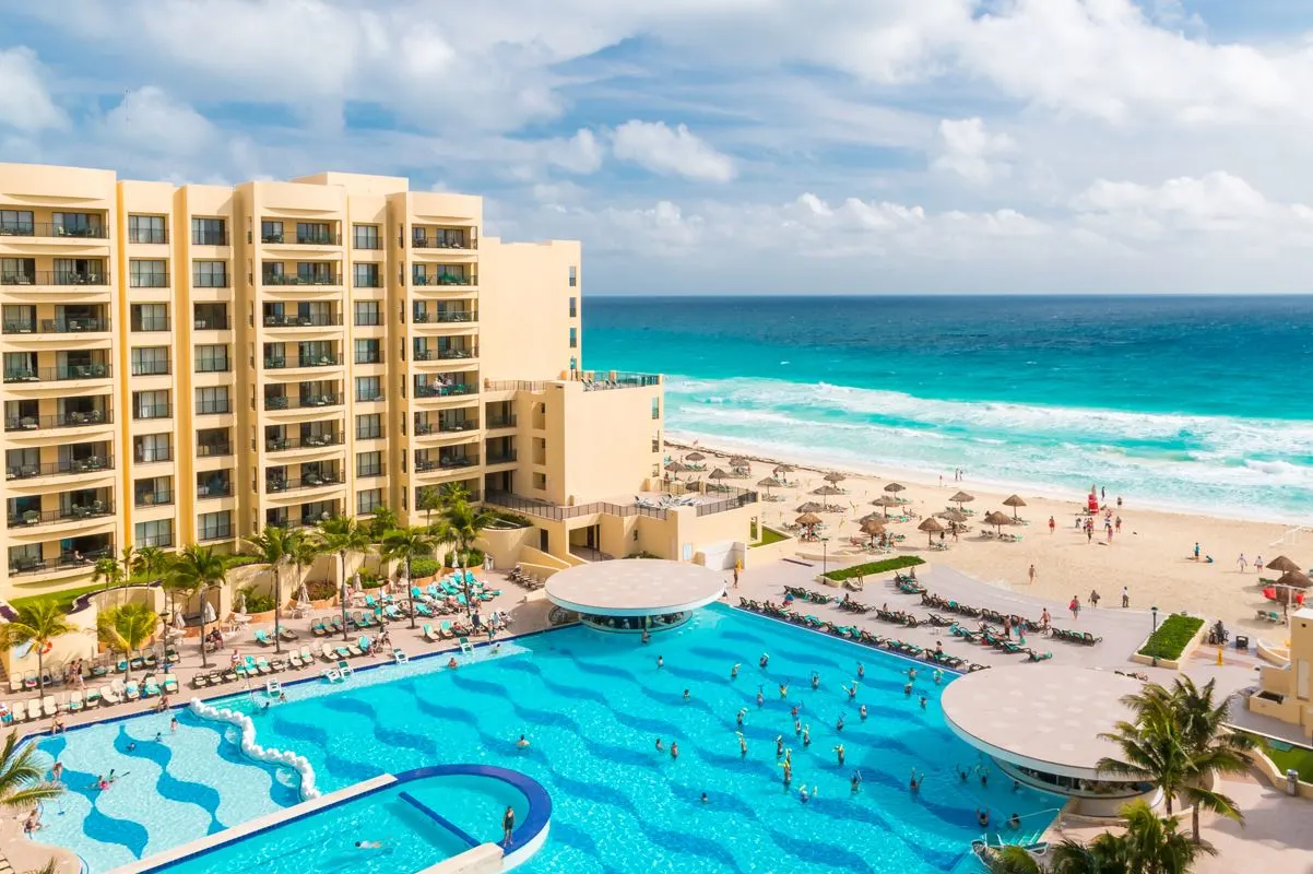 A seaview from a Cancun resort