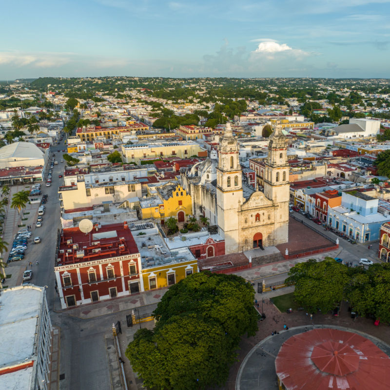 Aerial View of Campeche, Mexico