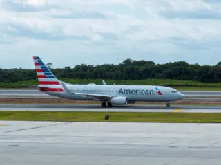 American Airlines Plane at Cancun International Airport