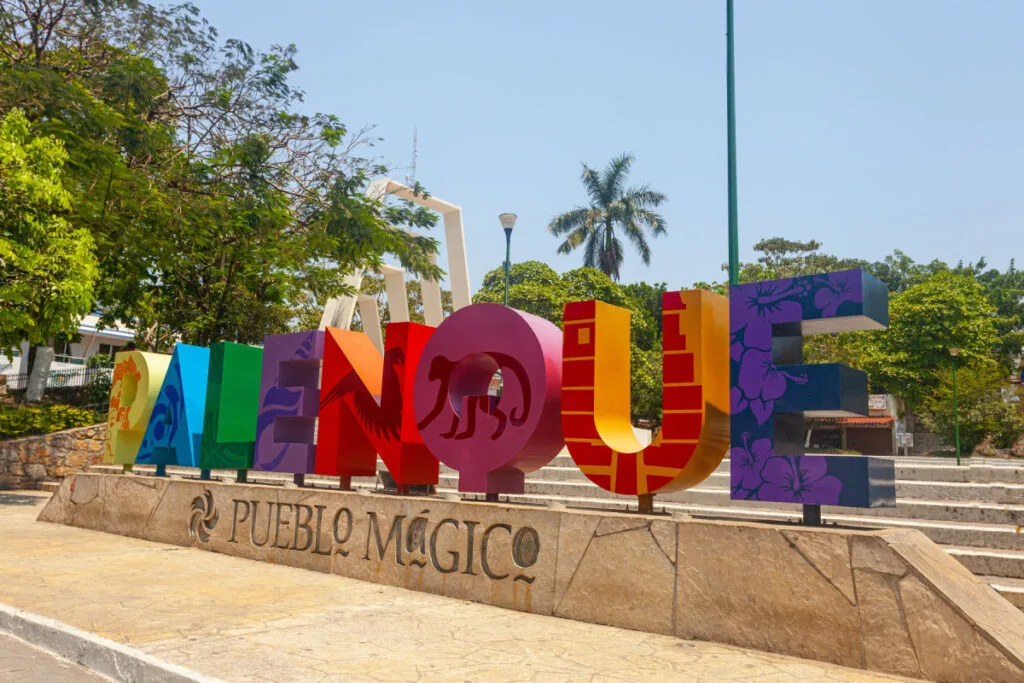 Colorful Sign in Palenque, Mexico