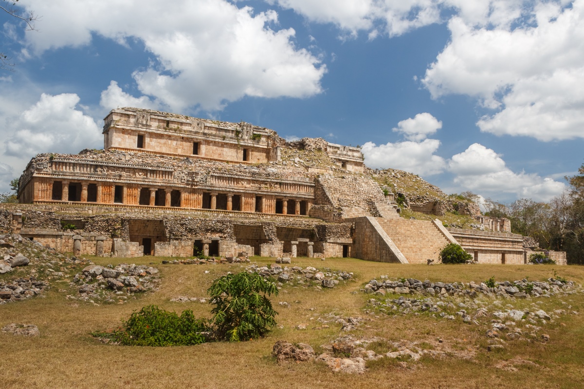 Ruins of the ancient Mayan city of Sayil, Mexico