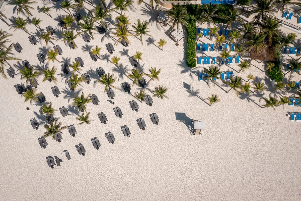 Aerial view of Playacar beach