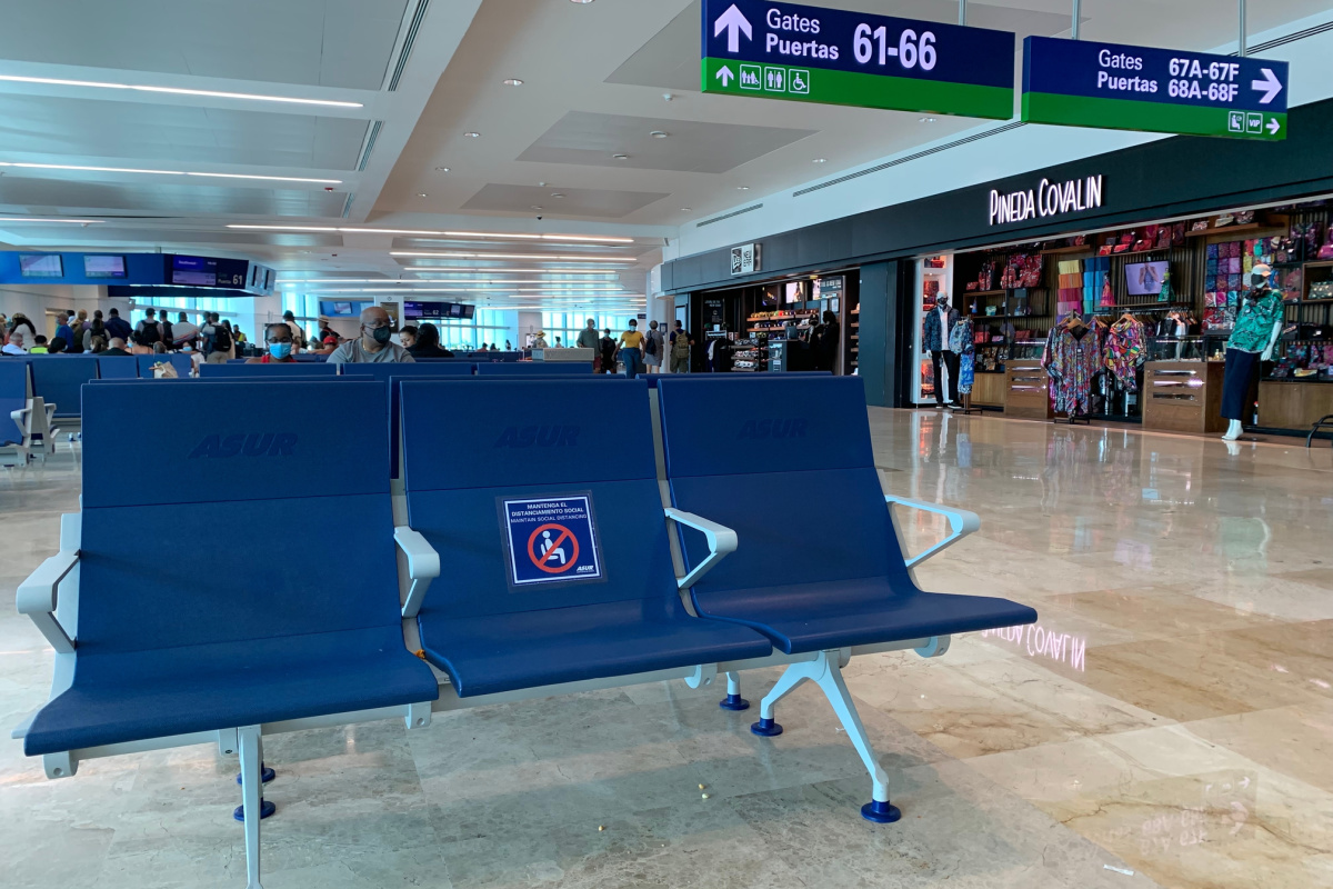 Gate in Cancun Airport
