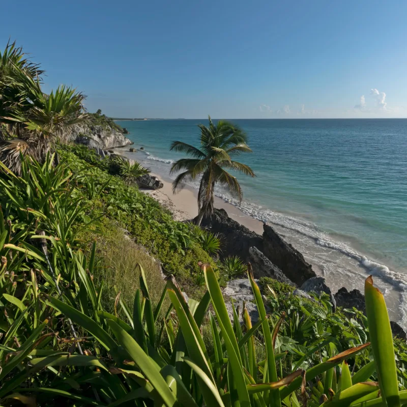 Tulum Beach near ancient ruins